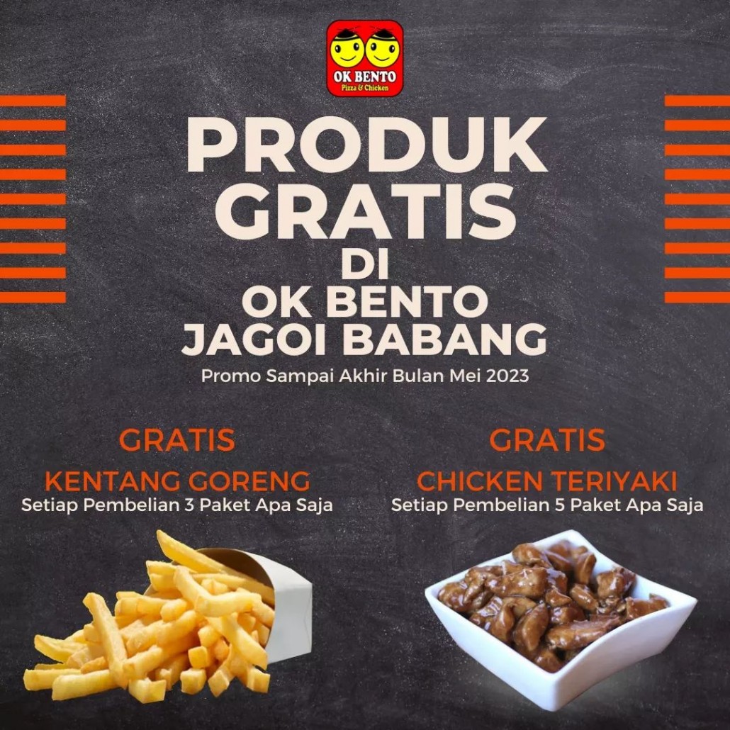 Produk Gratis di Ok Bento Jagoi Babang