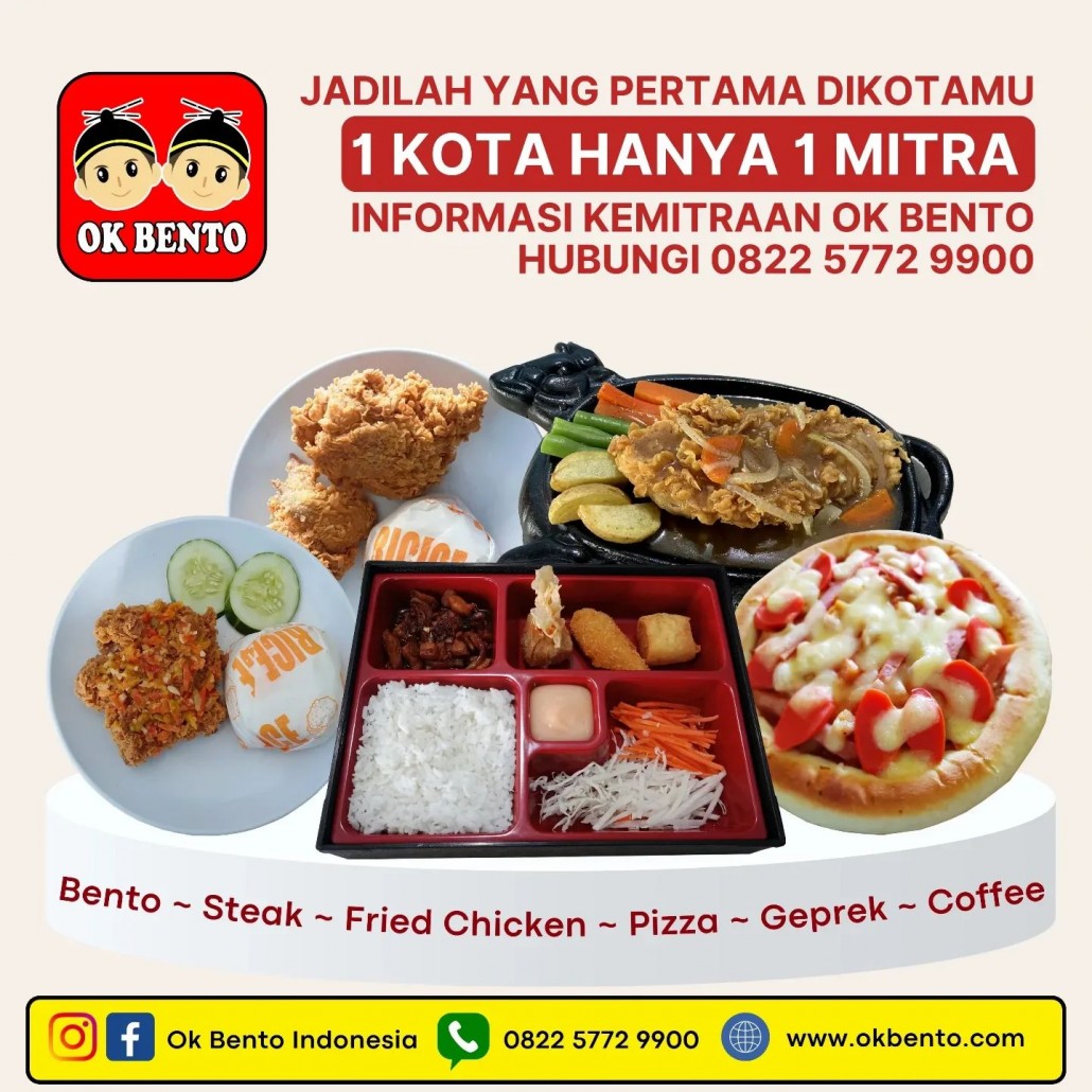 Franchise Ok Bento, Franchise Makanan dan Minuman Terlaris di Indonesia