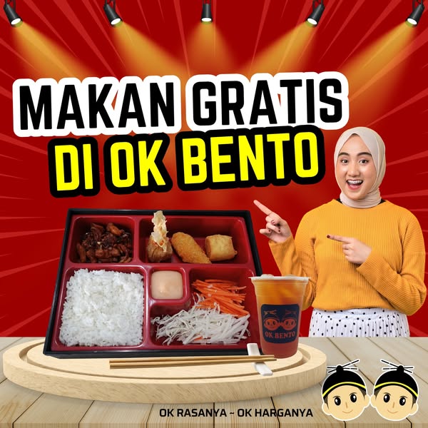 Makan Gratis di Ok Bento Borobudur
