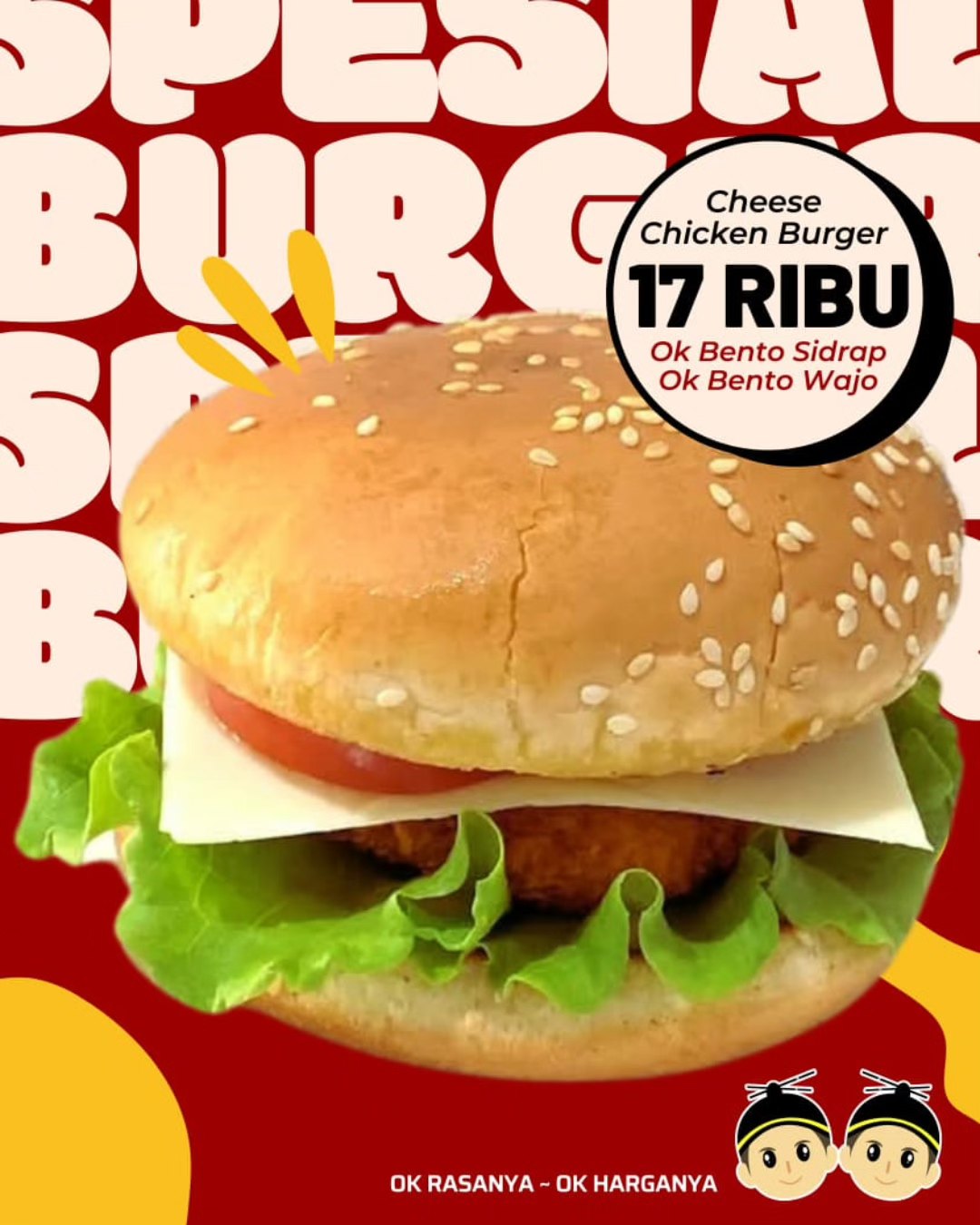 chicken burger ok bento sidrap